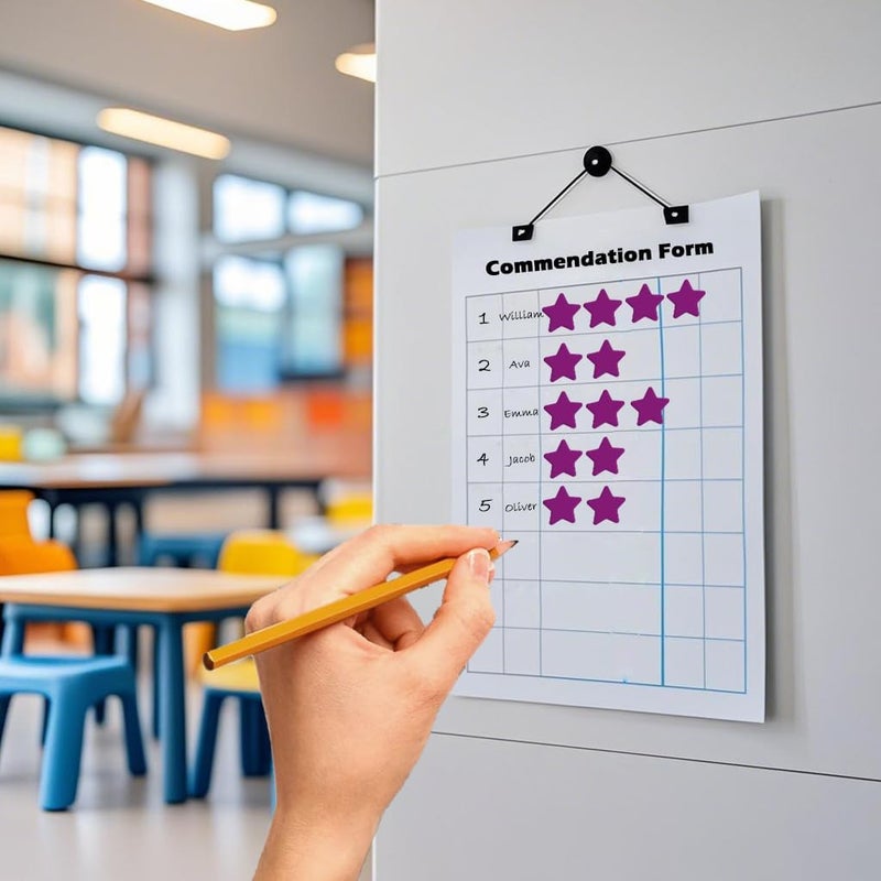 FINDAT Purple Star Stickers 1 Inch Vinyl Kids Reward Sticker Adhesive Removable Waterproof Reusable Small Stars Labels for Children Student School Classroom Teacher Supplies 700 PCS - Image 4